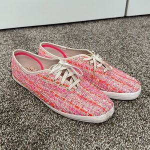 Fun pink tweed Keds